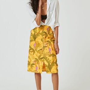 Anthropologie FARM RIO Banana Leaf Skirt